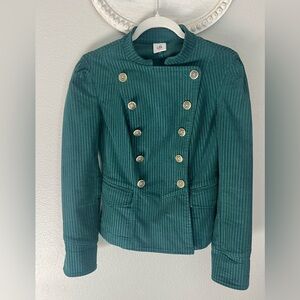 Cabi Teal Double-Breasted Lennon Jacket